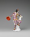 Harlequin with jug, Meissen Manufactory (German, 1710–present), Hard-paste porcelain decorated in polychrome enamels, gold, German, Meissen