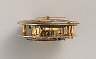 Watch, Watchmaker: Nicolas Gribelin (the Younger?) (French, 1637–1719), Case: enameled gold; Movement: gilded brass, steel, partly blued, and silver, French, Paris movement with possibly Blois case