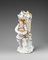 The Pottery Seller, Capodimonte Porcelain Manufactory (Italian, 1740/43–1759), Soft-paste porcelain, decorated in polychrome enamels, gold, Italian, Naples