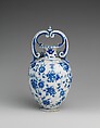 Ewer (Brocca), Medici Porcelain Manufactory (Italian, Florence, ca. 1575–ca. 1587), Soft-paste porcelain decorated in underglaze blue, Italian, Florence