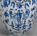 Ewer (Brocca), Medici Porcelain Manufactory (Italian, Florence, ca. 1575–ca. 1587), Soft-paste porcelain decorated in underglaze blue, Italian, Florence