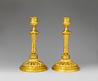 Pair of candlesticks, Gilt bronze, French