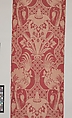 Furnishing damask, Silk; damask, British, London, Spitalfields or Dutch, Amsterdam