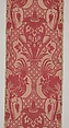Furnishing damask, Silk; damask, British, London, Spitalfields or Dutch, Amsterdam