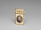 Souvenir with portrait of a man, Possibly by Thomas-François Merlin (master 1773, active 1793), Ivory, gold, enamel; ivory, French, Paris