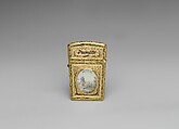 Souvenir with portrait of a woman, Possibly by Gabriel Lebidois (active Paris, master 1781, active 1792), Gold, enamel, diamonds; ivory, French, Paris