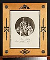 Picture frame with signed photograph, House of Carl Fabergé, Birchwood with silver-gilt mounts, Russian, St. Petersburg
