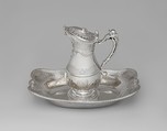 Ewer and basin, Jean Fauche (ca. 1706–1762, master 1733), Silver, French, Paris