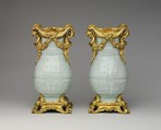 Pair of vases, Hard-paste porcelain; gilt-bronze mounts, Chinese with French mounts