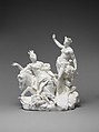 Europe and America, Vincennes Manufactory (French, ca. 1740–1756), Soft-paste porcelain, French, Vincennes