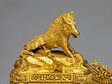 Pair of firedogs (chenets), Quentin-Claude Pitoin (French, Paris ca. 1725–1777 Paris), Gilt bronze, French, Paris