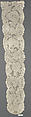 Pair of lappets, Bobbin lace, point d'Angleterre, Flemish, Brussels