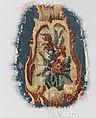 Rocaille cartouche with flowers, Beauvais, Wool, silk (20-22 warps per inch, 8 per cm.), French, probably Beauvais