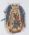 Rocaille cartouche with flowers, Beauvais, Wool, silk (20-22 warps per inch, 8 per cm.), French, probably Beauvais