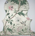Upholstery panels for an armchair, Silk, painted, German, Würzburg