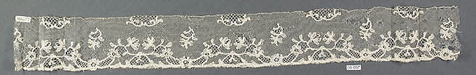 Fragment, Bobbin lace, French, Lille