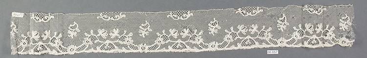 Fragment, Bobbin lace, French, Lille