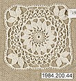 Small square, Cotton, needle lace, Armenian