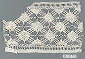 Insertion, Bobbin lace, drawnwork, Italian