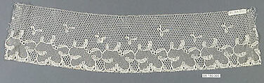 Fragment, Bobbin lace, Point de Paris, French, Cambrai