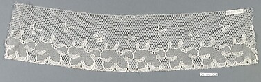 Fragment, Bobbin lace, Point de Paris, French, Cambrai