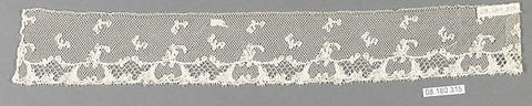 Fragment, Bobbin lace, French, Chantilly