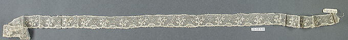 Piece, Bobbin lace, French, possibly Lille
