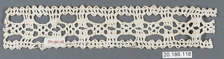 Insertion, Bobbin lace, Italian, Venice
