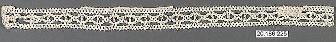 Insertion, Bobbin lace, Italian, Venice