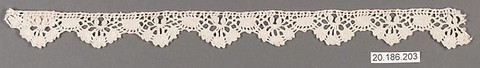 Edging, Bobbin lace, Italian, Liguria