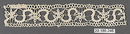 Insertion, Bobbin lace, Italian, Venice
