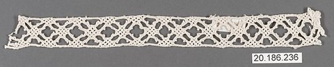Insertion, Bobbin lace, Italian, Venice
