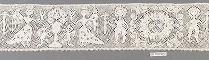 Border, Bobbin lace, Italian, Abruzzi