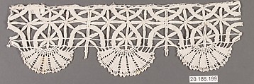 Edging, Bobbin lace, Italian, Liguria