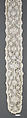 Barbe (one of three pieces), Bobbin lace, French