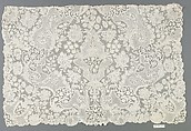 Cravat end, Bobbin lace, point d'Angleterre, Flemish