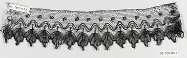Fragment, Bobbin lace, French, Chantilly