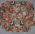 Padded cushion, Wool: woven pile; hemp ground., British