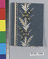 Embroidery sample for a man’s suit, Silk and metal thread on wool, French