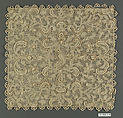 Square (one of four), Needle lace, Italian, Venice