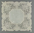 Handkerchief, Bobbin lace, Valenciennes lace, Duchesse lace, French