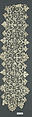 Lappet (one of a pair), Needle lace, French