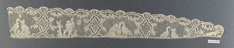 Piece (one of three), Needle lace, point d’Alençon, Burano lace, French