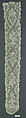 Lappets (one of a pair), Needle lace, point d’Alençon, French