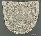 Cap crown, Needle lace, point d’Alençon, French