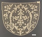 Cap crown, Needle lace, point d’Alençon, French