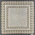 Handkerchief, Bobbin lace, Valenciennes, whitework, linen, French