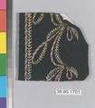 Sample, Silk and metal thread on felt, French