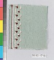 Embroidery sample for a man’s suit or waistcoat, Silk embroidery on silk, French