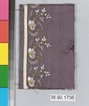 Embroidery sample for a man’s suit or waistcoat, Silk embroidery on silk, French